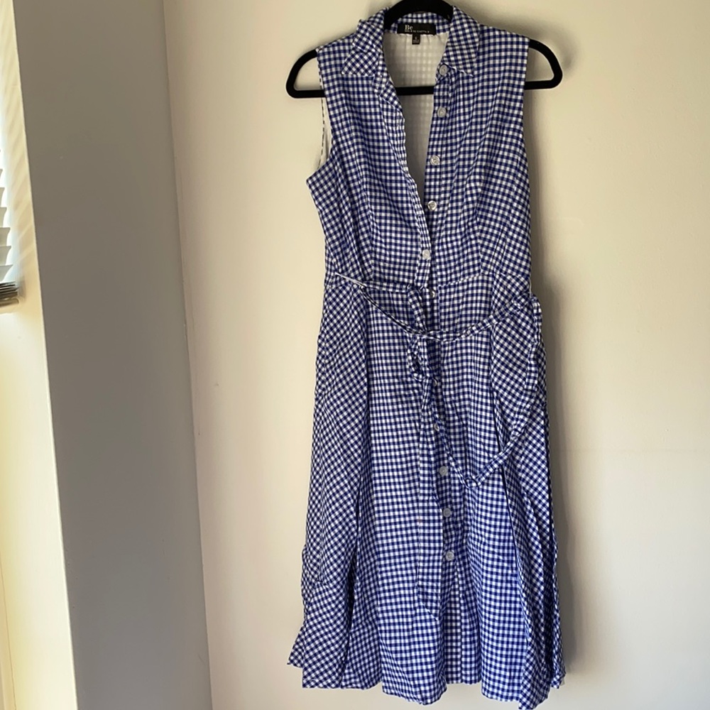Gingham Midi Dress - with pockets!